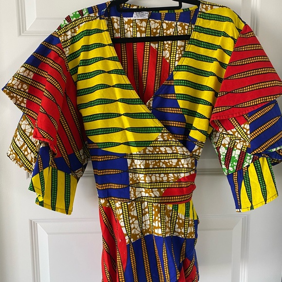 Tops - Colorful Striped Wrap Top, One Size Fits All